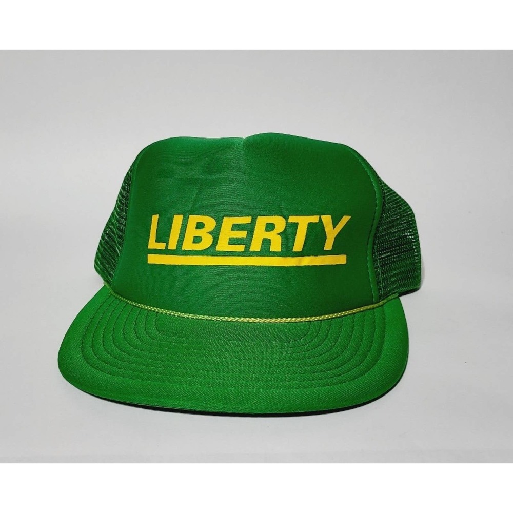 LIBERTY Vintage Green Snapback Truckers Mesh Back Hat Cap USA Sportcap